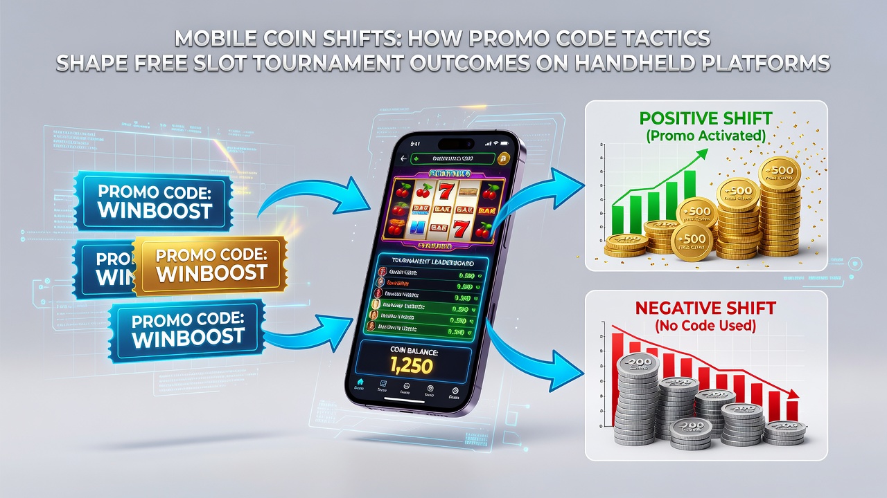 Handheld device displaying leaderboard updates following a mobile coin shift in a free slot tournament